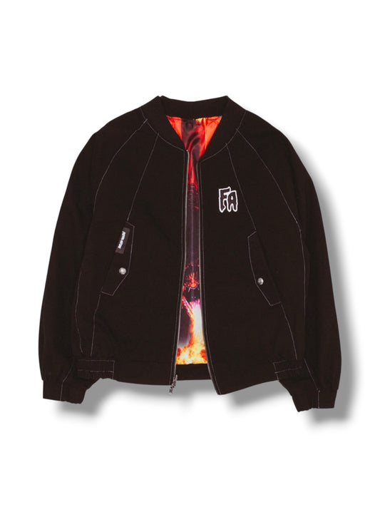 【Fucking Awesome - ファッキングオーサム】FA REVERSIBLE BOMBER / BLACK（ジャケット/ブラック)