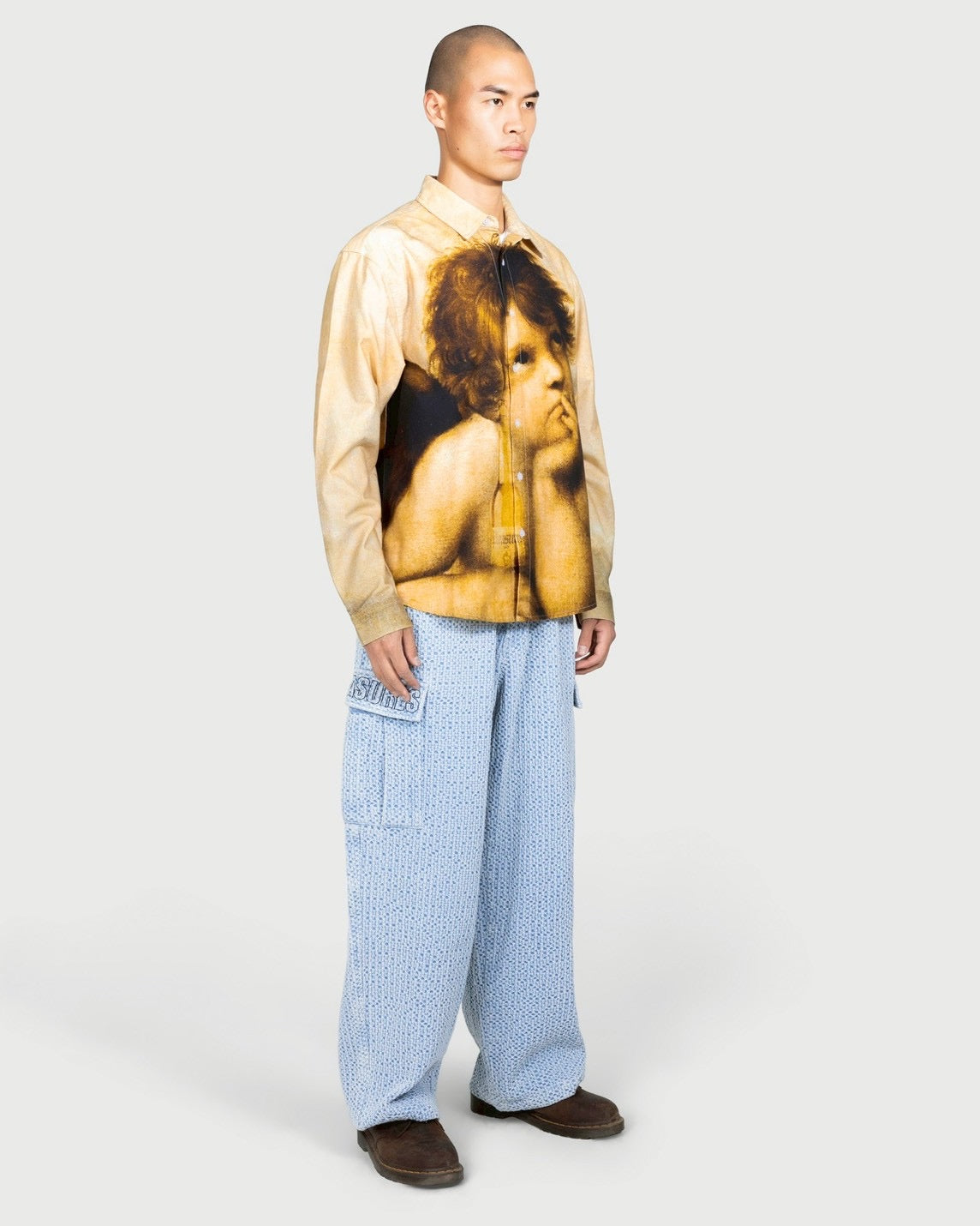 【PLEASURES - プレジャーズ】CHERUB BUTTON UP / MULTI (シャツ/マルチ)