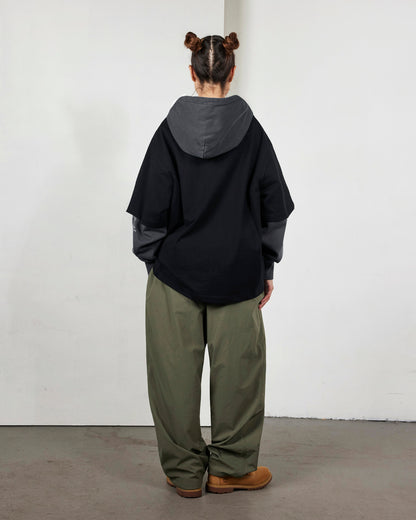 【PLEASURES - プレジャーズ】DRAGON LAYERED HOODIE / FADED BLACK (フーディ/フェードブラック)