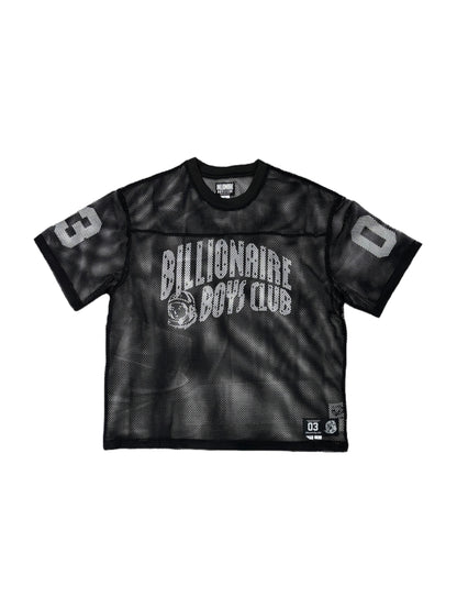 【Billionaire Boys Club-ビリオネアボーイズクラブ】 BB VARSITY CROP FIT FOOTBALL JERSEY / BLACK (Tシャツ/ブラック)