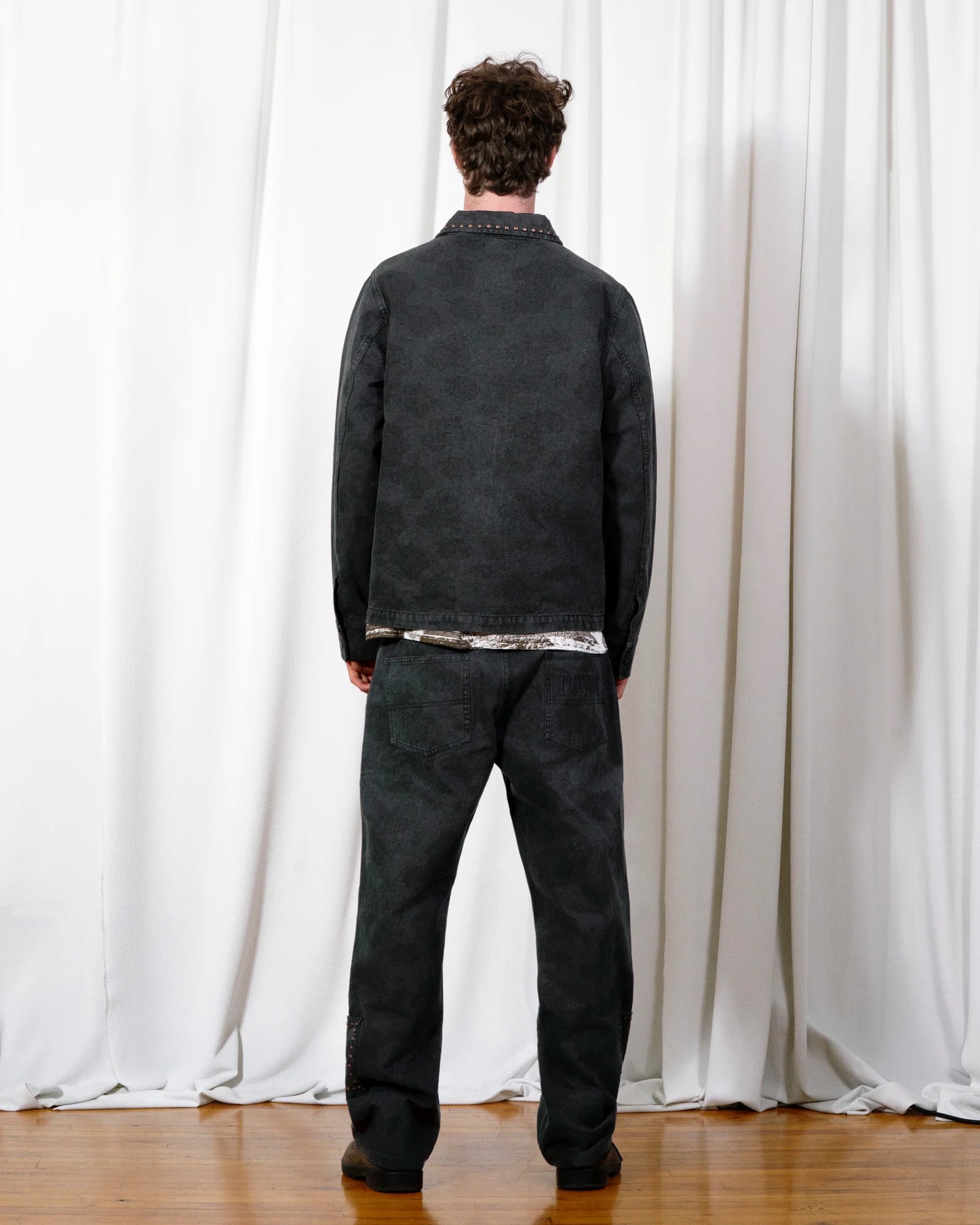 【PLEASURES - プレジャーズ】COWHIDE WORK JACKET / BLACK (ジャケット/ブラック)