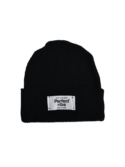 【Perfect ribs® × Y.A.R.N.】Rib Beanie Cap (ビーニー/ブラック)