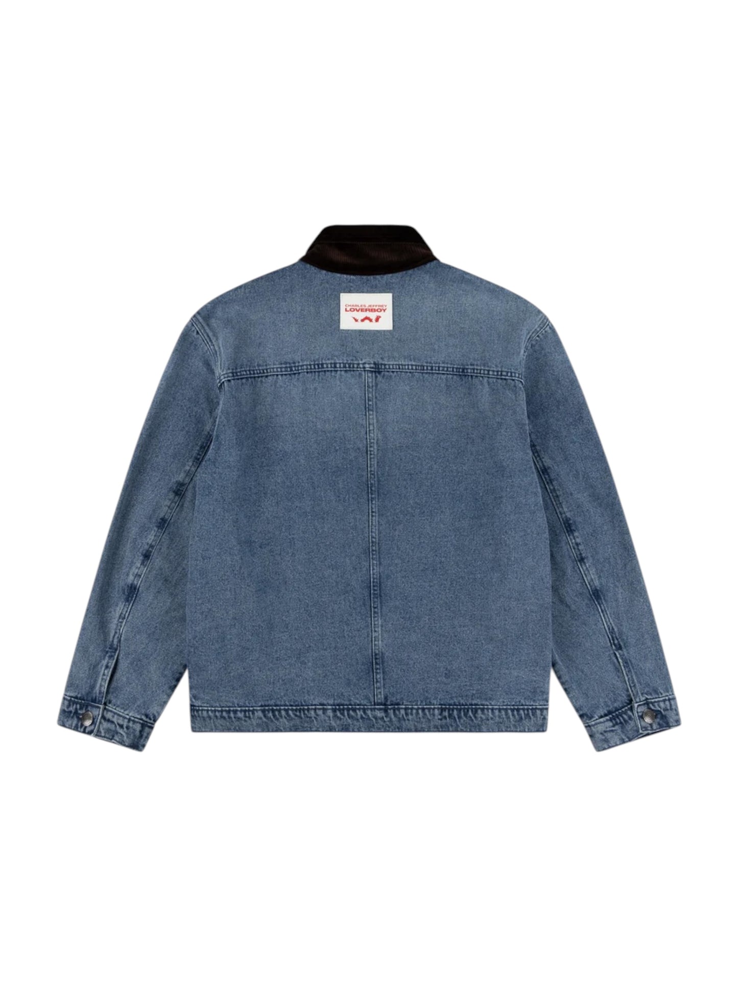 【Charles Jeffrey Loverboy - チャールズ ジェフリー ラバーボーイ】 Denim Jacket With Corduroy Collar / BLUE (ジャケット/ブルー)