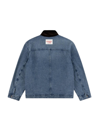 【Charles Jeffrey Loverboy - チャールズ ジェフリー ラバーボーイ】 Denim Jacket With Corduroy Collar / BLUE (ジャケット/ブルー)