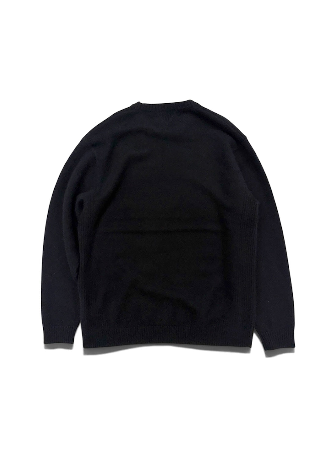 【White Mountaineering - ホワイトマウンテニアリング】RACCOON KNIT CREW NECK PULLOVER / BLACK (プルオーバー/ブラック)