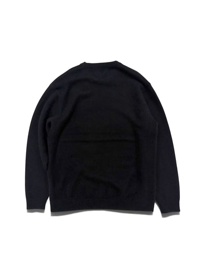 【White Mountaineering - ホワイトマウンテニアリング】RACCOON KNIT CREW NECK PULLOVER / BLACK (プルオーバー/ブラック)