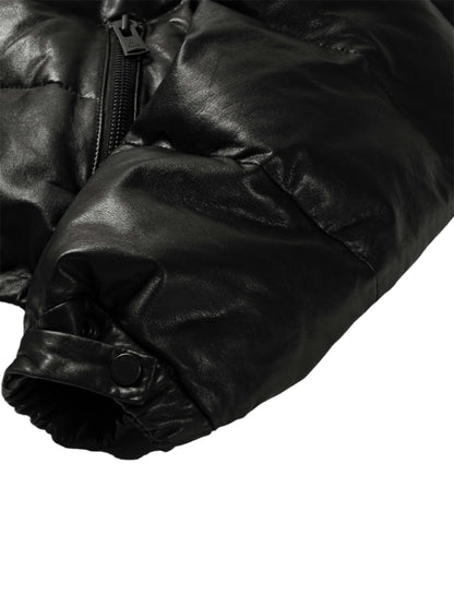 【A LEATHER - エーレザー】Down Jacket / Black Luxe(ジャケット/ブラック)