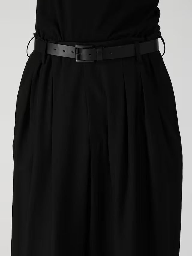 【Yohji Yamamoto POUR HOMME - ヨウジヤマモト プールオム】WOOL GABARDINE 12TUCKS PANTS(パンツ/ブラック)