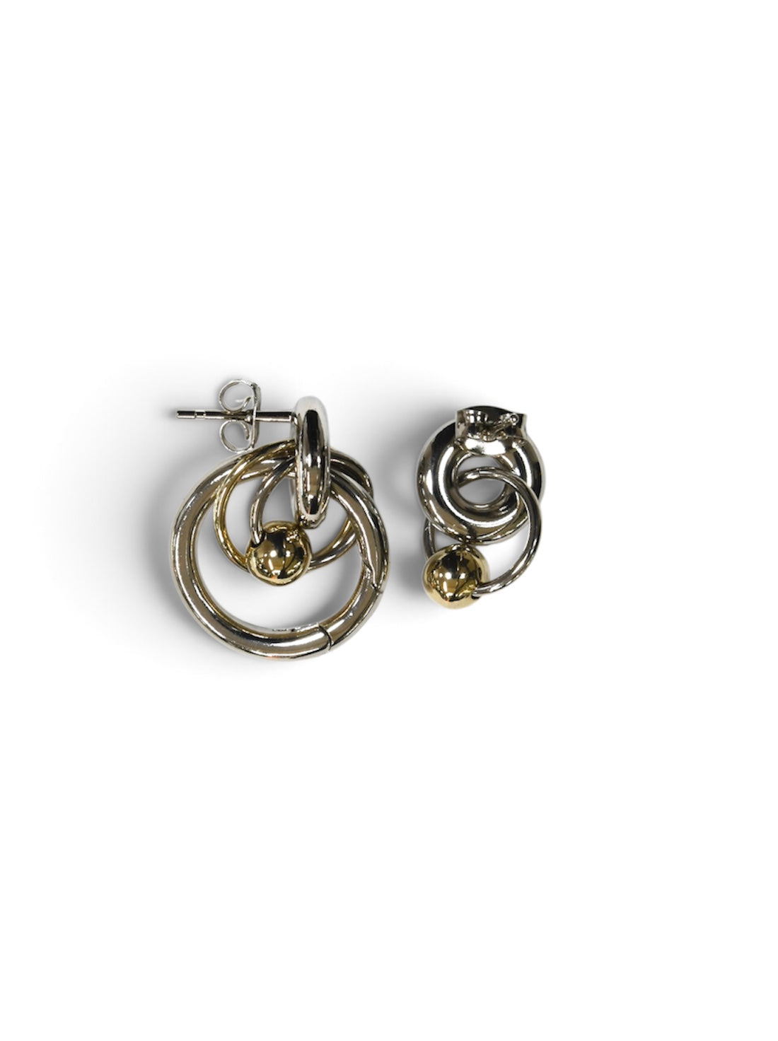【JUSTINE CLENQUET- ジュスティーヌクランケ】ISLA EARRINGS (ピアス/シルバー&ゴールド)