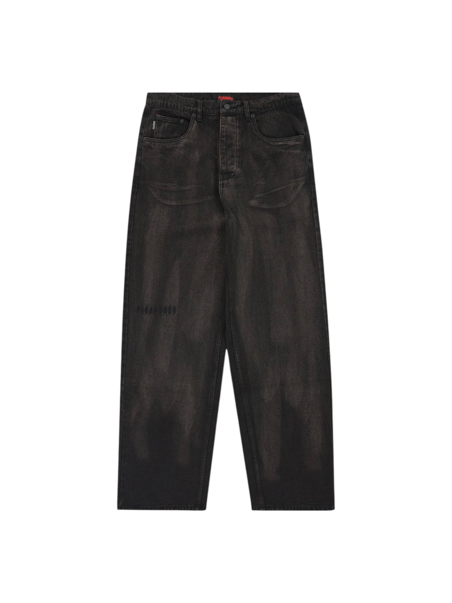 【PLEASURES - プレジャーズ】OIL BAGGY JEANS / DARK BROWN (パンツ/ダークブラウン)