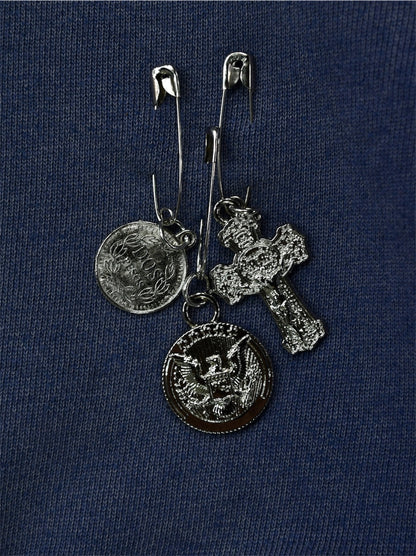 【BASKETCASE  - バスケットケース】CHARMS, thermal lined pullover / WASHED NAVY (フーディー/ウォッシュドネイビー)