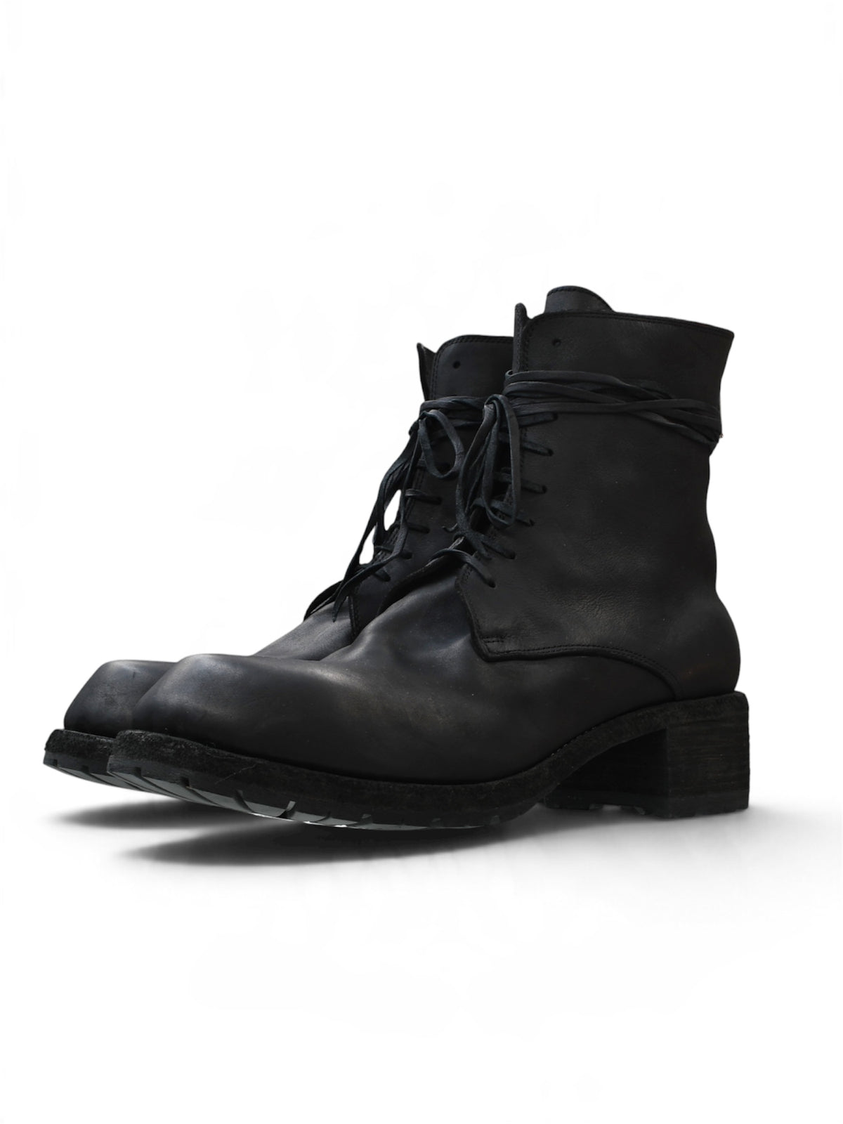 【GUIDI - グイディ】NB07V CALF LACED UP BACK ZIP BOOTS / BLACK(ブーツ/ブラック)