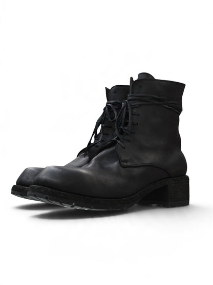 【GUIDI - グイディ】NB07V CALF LACED UP BACK ZIP BOOTS / BLACK(ブーツ/ブラック)