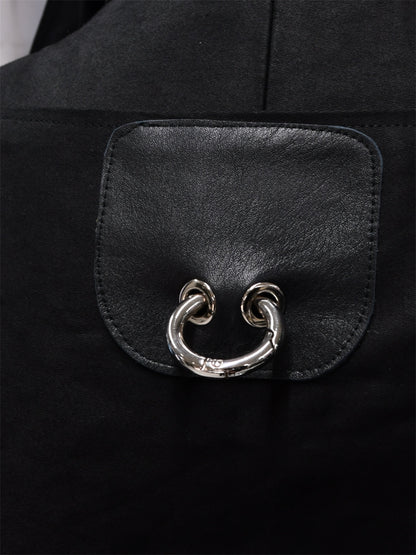【DOMENICO OREFICE - ドメニコオレフィーチェ】SEBY TRENCH A5 COAT / BLACK (コート/ブラック)