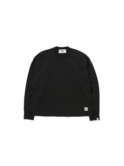 【Perfect ribs®︎ × HAROSHI】"SKULL SKULL SKULL" Basic Long Sleeve Pocket T shirts / BLACK(Tシャツ/ブラック)