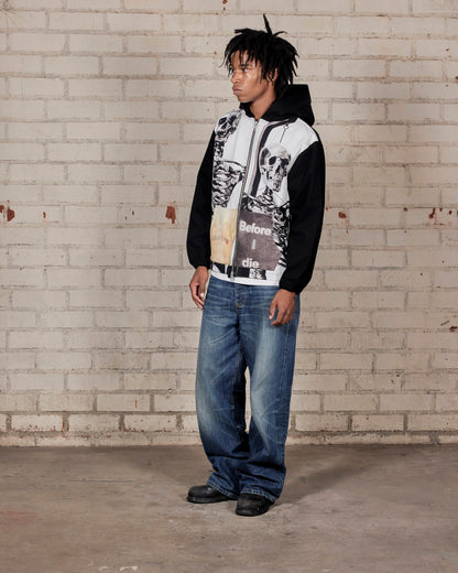 【PLEASURES - プレジャーズ】GOOD TIME ZIP PONCHO HOODIE / BLACK (フーディ/ブラック)