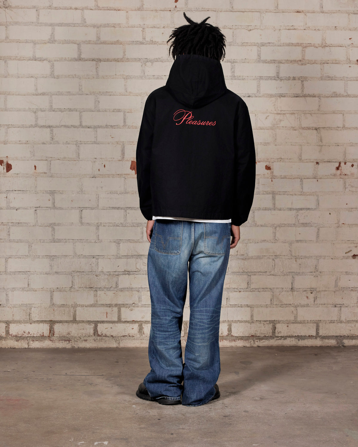 【PLEASURES - プレジャーズ】GOOD TIME ZIP PONCHO HOODIE / BLACK (フーディ/ブラック)