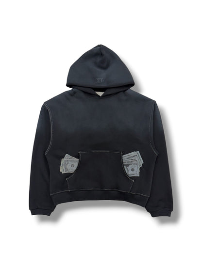 【ERL - イーアールエル】UNISEX MONEY HOODIE / BLACK (フーディー/ブラック)