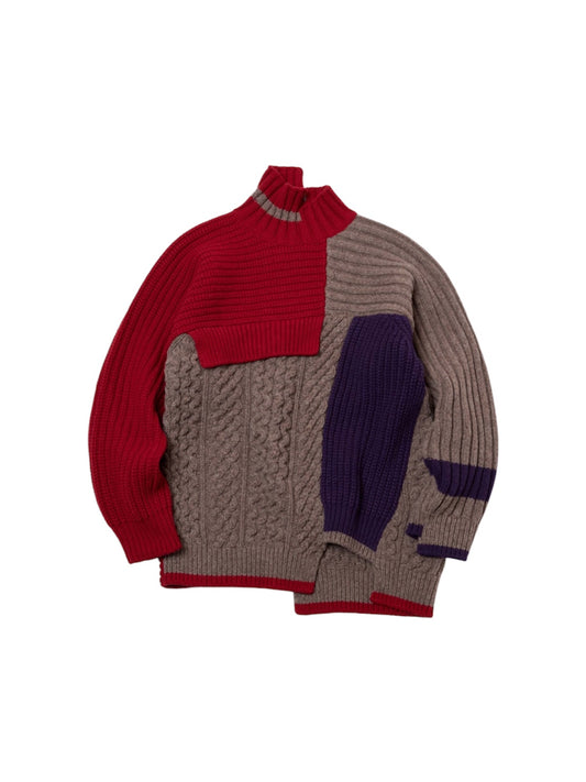 【kolor BEACON - カラー ビーコン】26WBM-N01331-17 Knit  / RED (ニット/レッド）