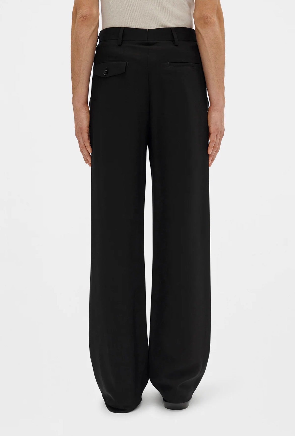 【ANN DEMEULEMEESTER - アン ドゥムルメステール】LEON COMFORT FIT TROUSERS VISCOSE / BLACK(トラウザーズ/ブラック）
