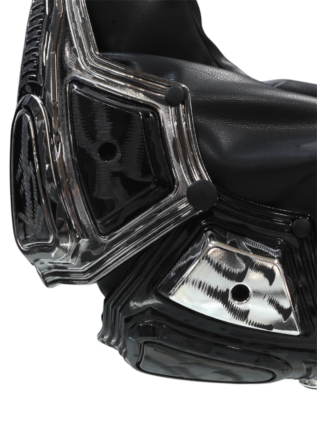 【INNERRAUM - インナーラム】Module M02 SMALL HALF MOON BAG / PATCHWORK BLACK（バッグ / パッチワークブラック）