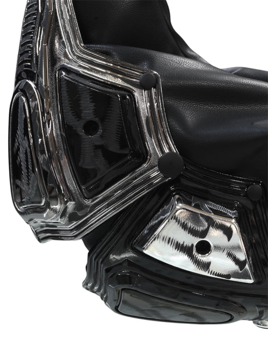 【INNERRAUM - インナーラム】Module M02 SMALL HALF MOON BAG / PATCHWORK BLACK（バッグ / パッチワークブラック）