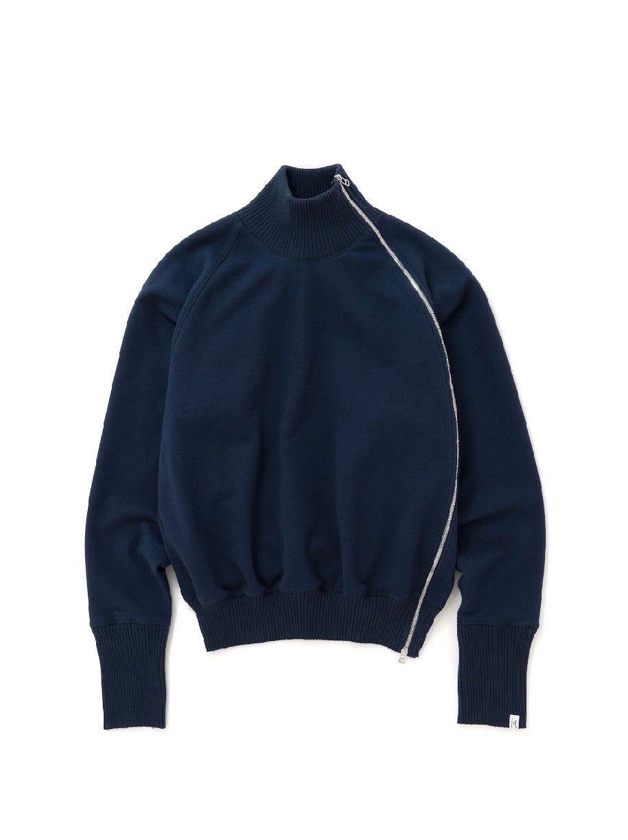 【Perfect ribs® - パーフェクトリブス】Zip Turtle Neck Sweat Shirt / Navy(タートルネックスウェットシャツ/ネビー)