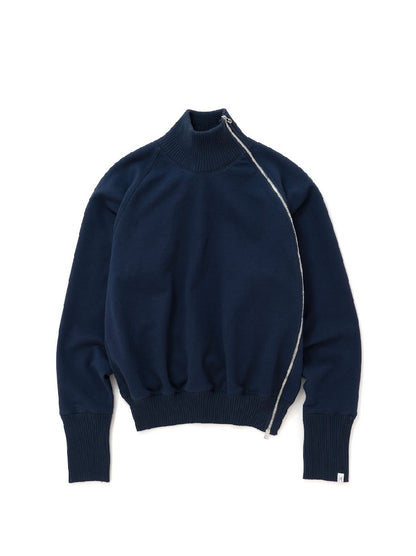 【Perfect ribs® - パーフェクトリブス】Zip Turtle Neck Sweat Shirt / Navy(タートルネックスウェットシャツ/ネビー)