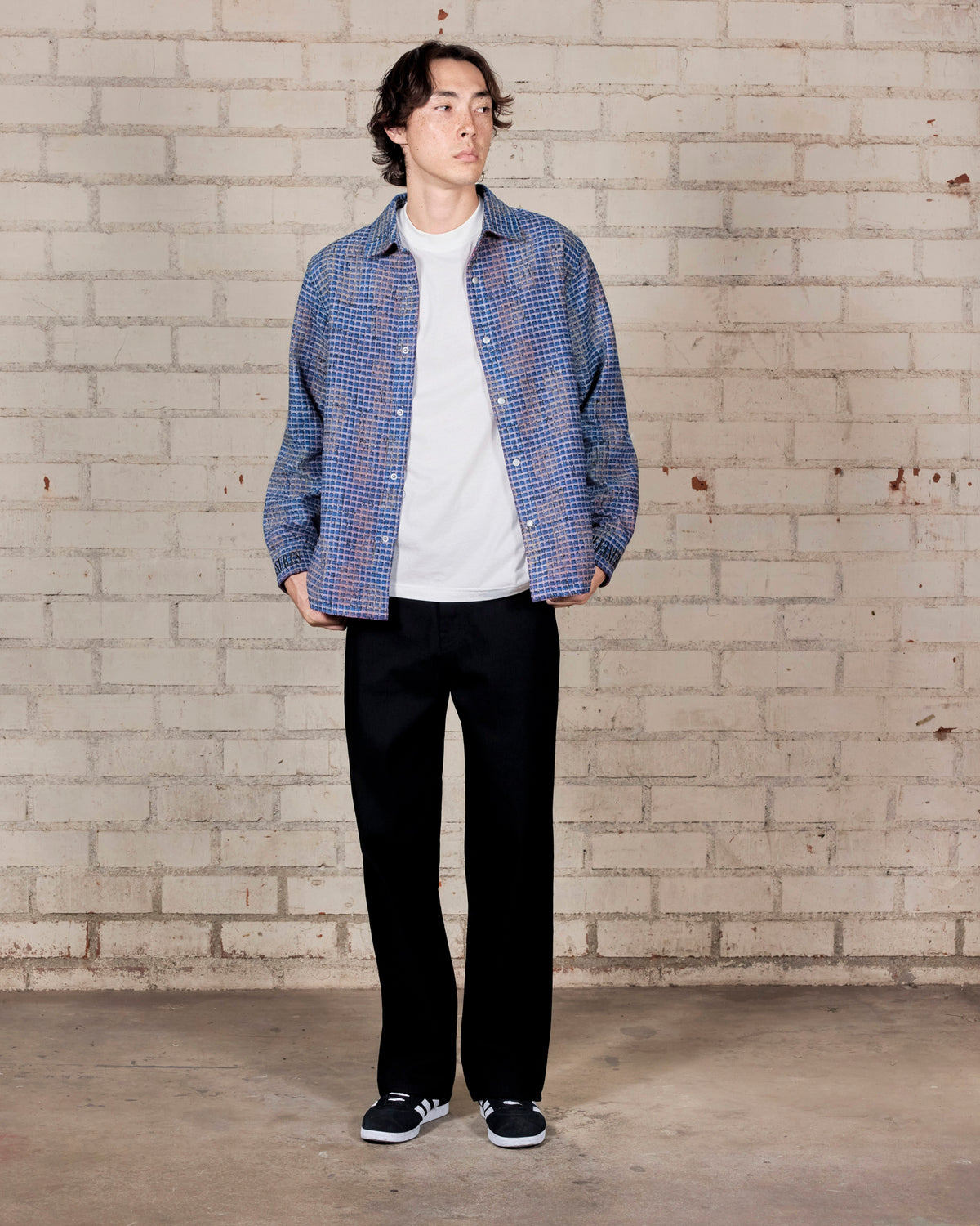 【PLEASURES - プレジャーズ】OPERATOR REVERSIBLE OVERSHIRT / BLUE (ジャケット/ブルー)