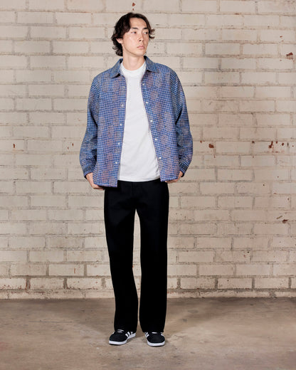 【PLEASURES - プレジャーズ】OPERATOR REVERSIBLE OVERSHIRT / BLUE (ジャケット/ブルー)