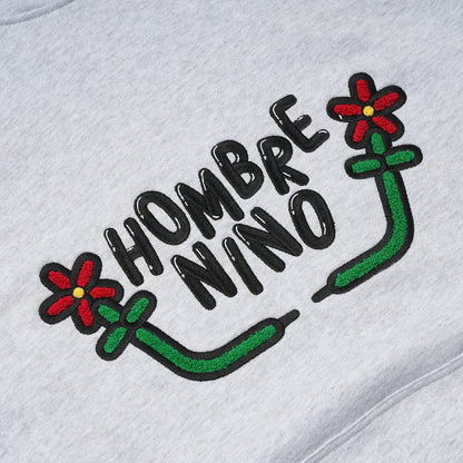 【Hombre Nino - オンブレニーニョ】PULLOVER HOODIE BALLOON FLOWERS (パーカー/グレー)