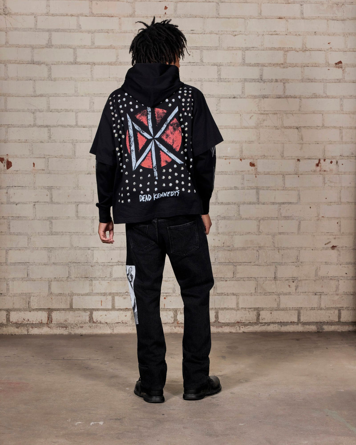 【PLEASURES - プレジャーズ】KENNEDYS LAYERED HOODIE / BLACK (フーディ/ブラック)