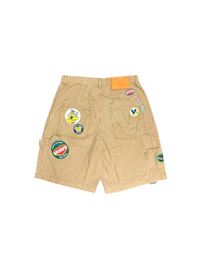 【VANDY THE PINK - ヴァンディー・ザ・ピンク】PATCHED CANVAS SHORTS / TAN (ショーツ/タン)