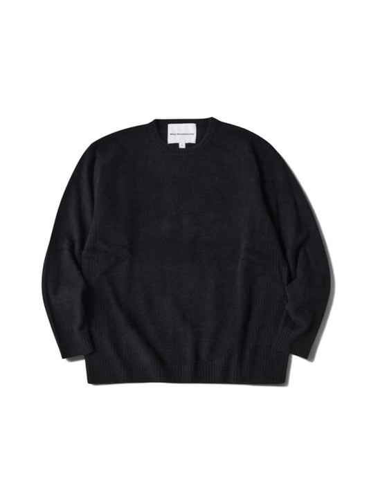 【White Mountaineering - ホワイトマウンテニアリング】RACCOON KNIT CREW NECK PULLOVER / BLACK (プルオーバー/ブラック)