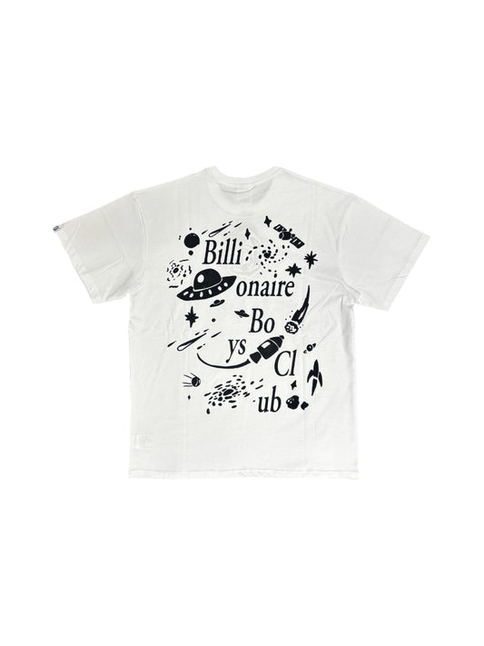 【Billionaire Boys Club-ビリオネアボーイズクラブ】 BB SOLAR SYSTEM FLOCK PRINT T-SHIRT / WHITE (Tシャツ/ホワイト)