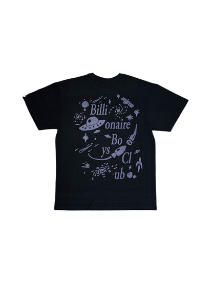 【Billionaire Boys Club-ビリオネアボーイズクラブ】 BB SOLAR SYSTEM FLOCK PRINT T-SHIRT / BLACK (Tシャツ/ブラック)