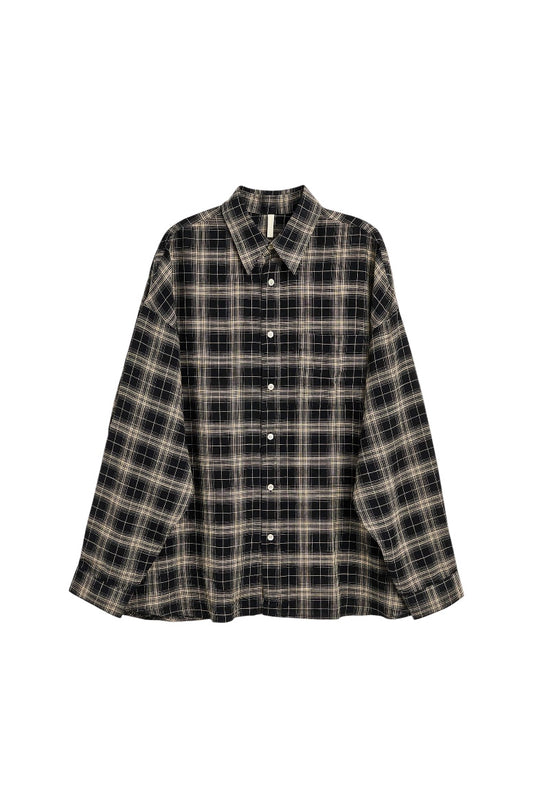 【SUN FLOWER - サンフラワー】Stable Shirt / Black  (シャツ/ブラック)