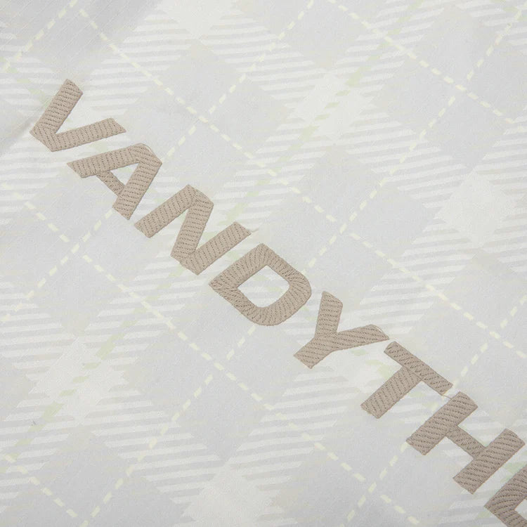 【VANDY THE PINK - ヴァンディー・ザ・ピンク】PLAID WINDBREAKER JACKET / CREAM (ジャケット/クリーム)