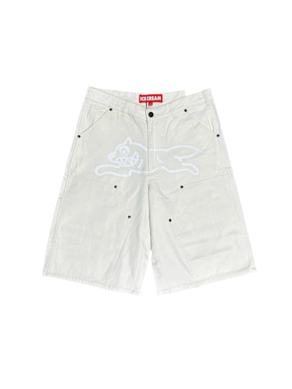 【ICE CREAM - アイスクリーム】CHOCO DOUBLE KNEE CARPENTER SHORTS / ANTIQUE WHITE (パンツ/アンティークホワイト)