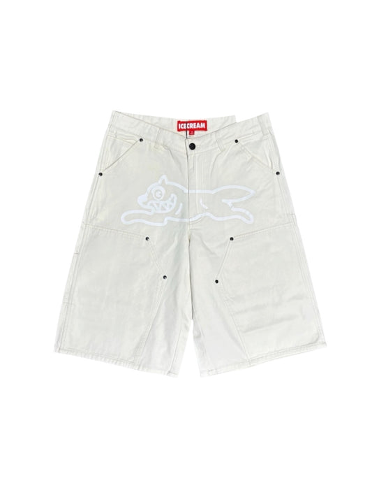 【ICE CREAM - アイスクリーム】CHOCO DOUBLE KNEE CARPENTER SHORTS / ANTIQUE WHITE (パンツ/アンティークホワイト)