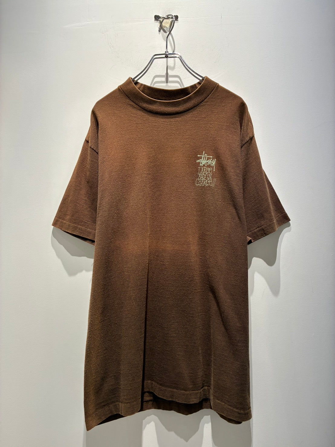 【UNION VINTAGE】90s OLD STUSSY T-SHIRT / BROWN