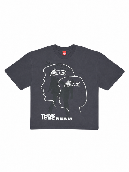 【ICE CREAM - アイスクリーム】APRICOT BOXY FIT WASHED T-SHIRT / CHARCOAL ART (Tシャツ/チャコールアート)