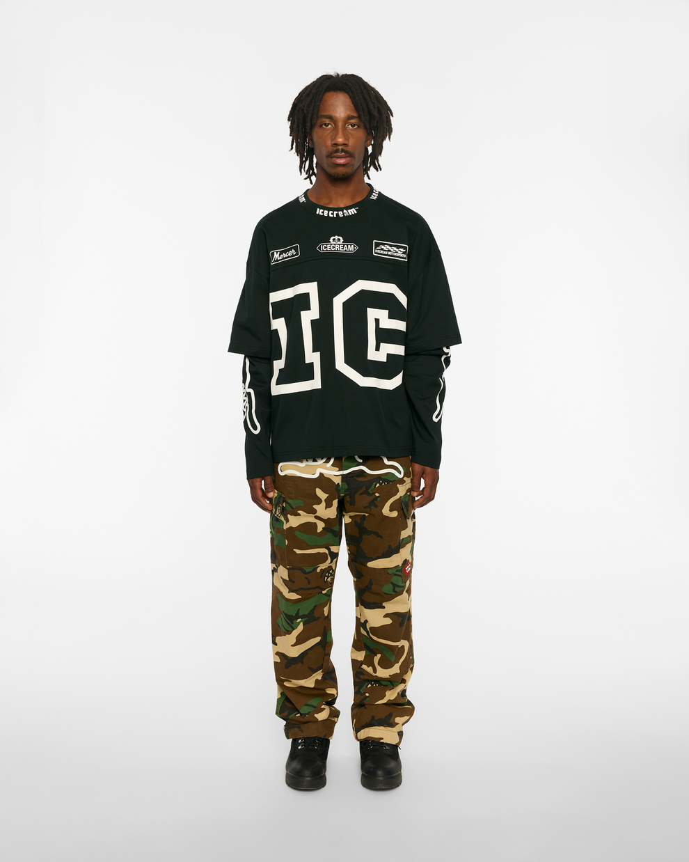 【ICE CREAM - アイスクリーム】STRAWBERRY BOXY FIT LS T-SHIRT / JET SET (Tシャツ/ジェットセット)
