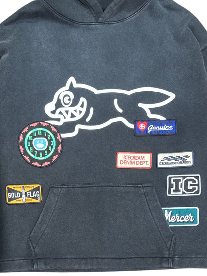【ICE CREAM - アイスクリーム】BACON BOXY FIT WASHED HOODIE / JET SET (フーディー/ジェットセット)