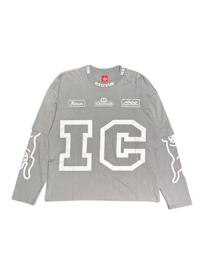 【ICE CREAM - アイスクリーム】STRAWBERRY BOXY FIT LS T-SHIRT / NEUTRAL GRAY (Tシャツ/ニュートラルグレー)