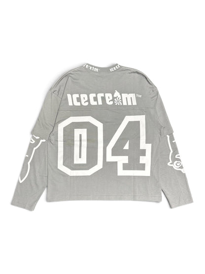 【ICE CREAM - アイスクリーム】STRAWBERRY BOXY FIT LS T-SHIRT / NEUTRAL GRAY (Tシャツ/ニュートラルグレー)