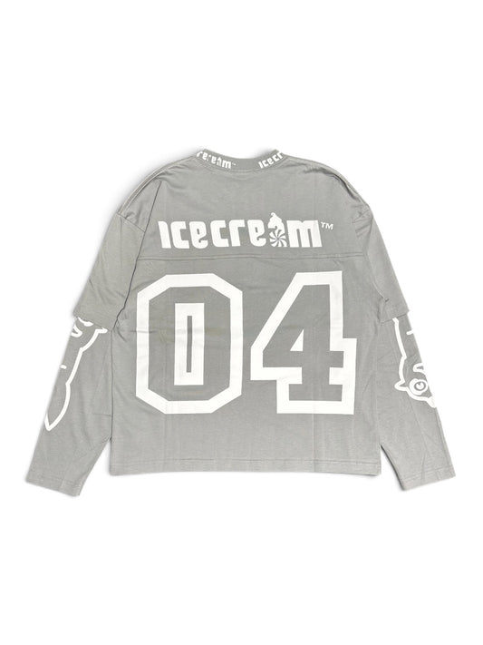 【ICE CREAM - アイスクリーム】STRAWBERRY BOXY FIT LS T-SHIRT / NEUTRAL GRAY (Tシャツ/ニュートラルグレー)