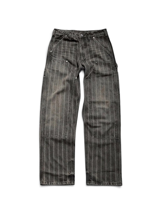 【BASKETCASE  - バスケットケース】HENCH, double knee pants (hickory) / WASHED BROWN (パンツ/ウォッシュドブラウン)