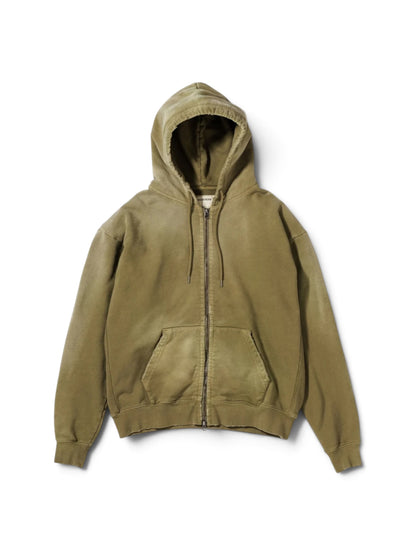 【ANACHRONORM - アナクロノーム】FADED FULL ZIP HOODIE / GREEN (パーカー/グリーン)