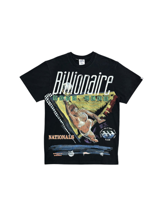 【Billionaire Boys Club-ビリオネアボーイズクラブ】 BB SIGHTING WASHED PRINT OVERSIZED T-SHIRT / BLACK (Tシャツ/ブラック)